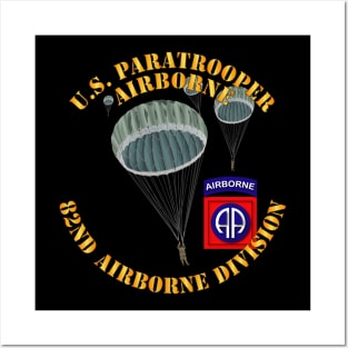 US Paratrooper - 82nd wo Shadow Posters and Art